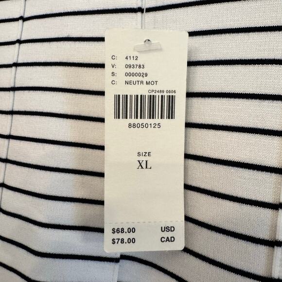 NWT Anthropologie Maeve Corset Peplum Top Striped Pleated Nautical Coastal XL - Picture 9 of 12